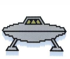 UFO Perler Beads 3D Model