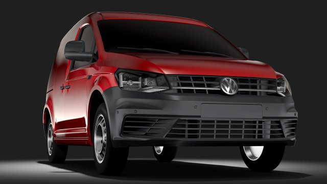 Volkswagen Caddy Panel Van L1 2RD 2017 3D Model