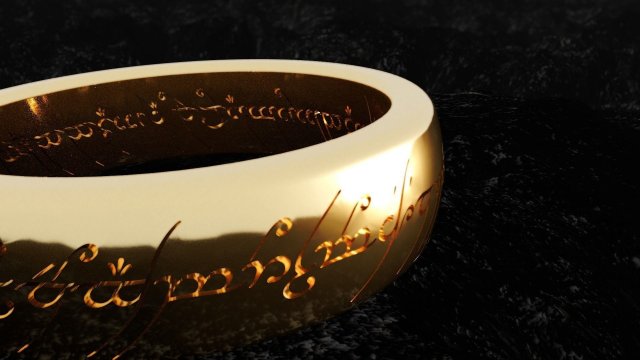 The lord of the rings – Ring of omnipotence 3D print model 3D Model
