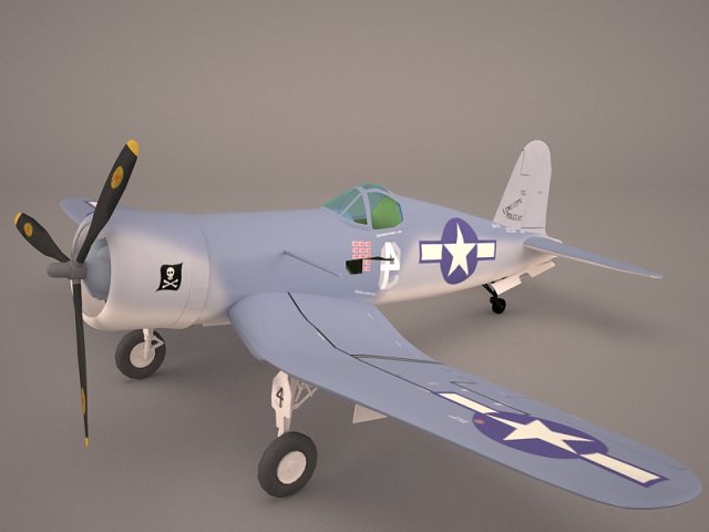 Airplane F4U Corsair Fighter 3D Model