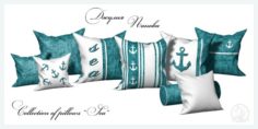 Collection of pillows Sea 3D Model