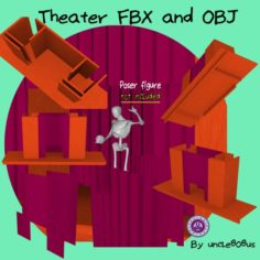Theater Stage FBX and OBJ 3D Model