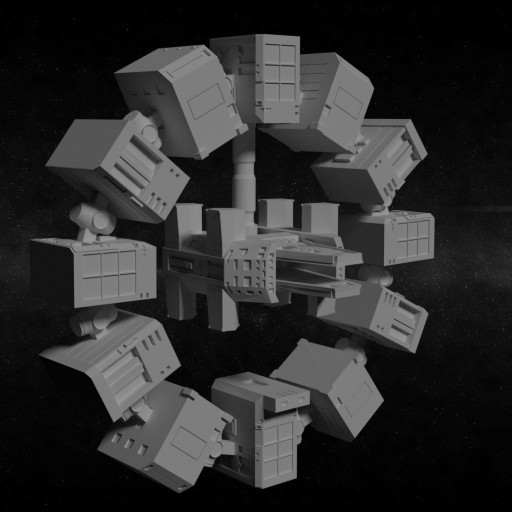 interstellar endurance ship 						 Free 3D Model