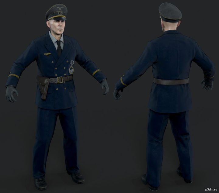 Kriegsmarine Officer 3D Model