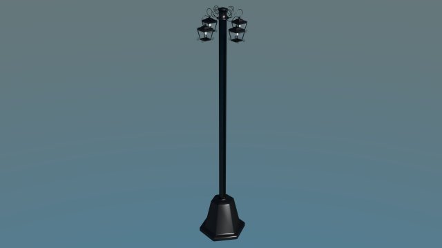 Simple Street Lamp 3D Model