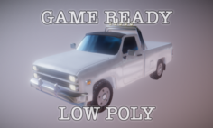 Eighties Pickup low-poly game ready 3D Model