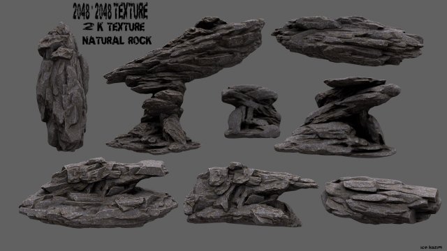 Rock set 3D Model