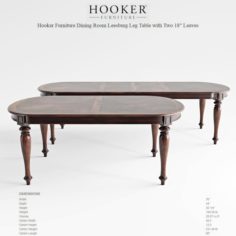 Hooker Furniture Dining Room Leesburg Leg Table 3D Model