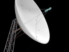 Satellite dish on pylon 3D Model