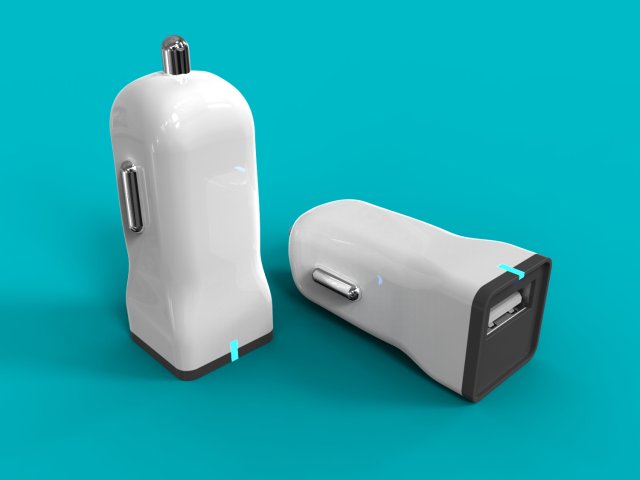 Usb car charger 3D Model