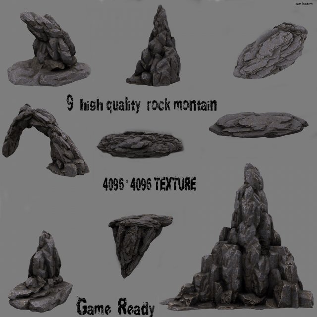 Cliff rocks 3D Model