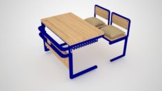 3DS MAX 2015 SCHOOL DESK 3D Model