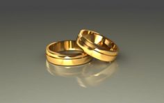 Wedding rings 3D0012 3D Model