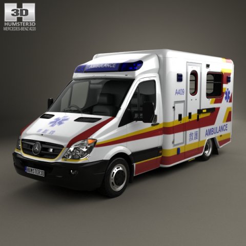 Mercedes-Benz Sprinter W906 Ambulance 2011 3D Model