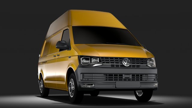 Volkswagen Transporter Van L2H3 T6 2017 3D Model