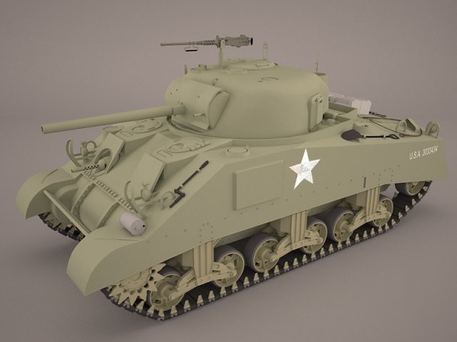 M4A3E2 – Sherman – Cobra King 3D Model