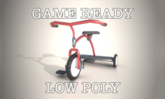 Tricycle low poly game ready 3D Model
