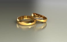 Wedding rings 3d 0009 3D Model