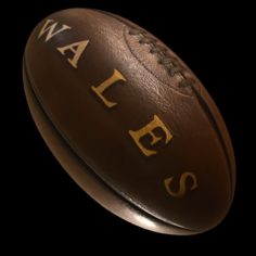 Vintage rugby ball 3D Model