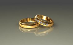 Wedding rings 3d 0007 3D Model