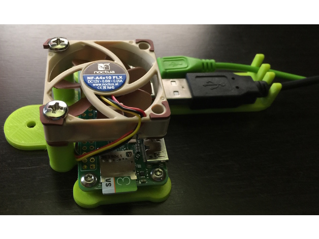 Raspberry Pi Zero wall mount bracket 3D Print Model