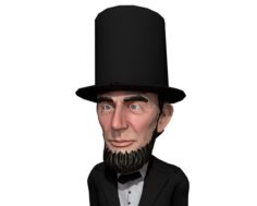 Abraham Lincoln caricature 3D Model
