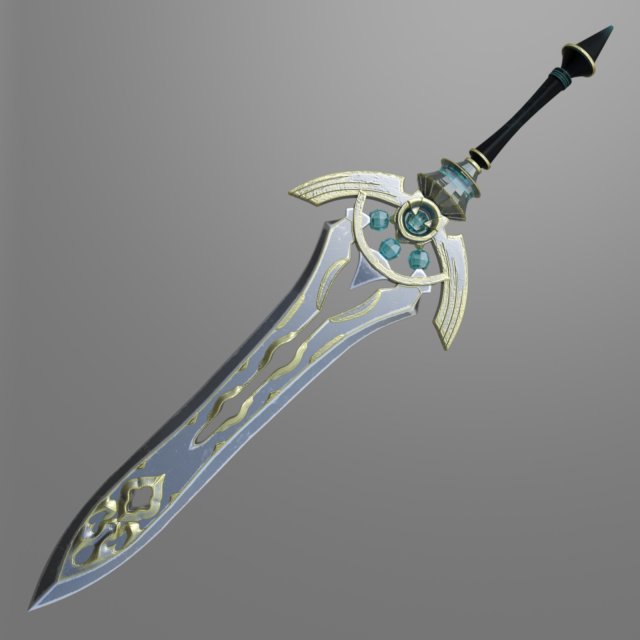 Fantasy sword7 Free 3D Model