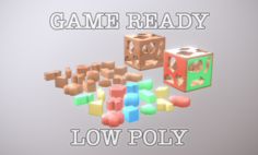 Block Box Toy low poly game ready 3D Model