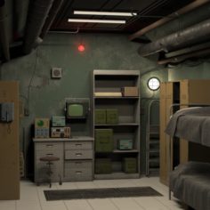 Room in the Bunker 3D Model