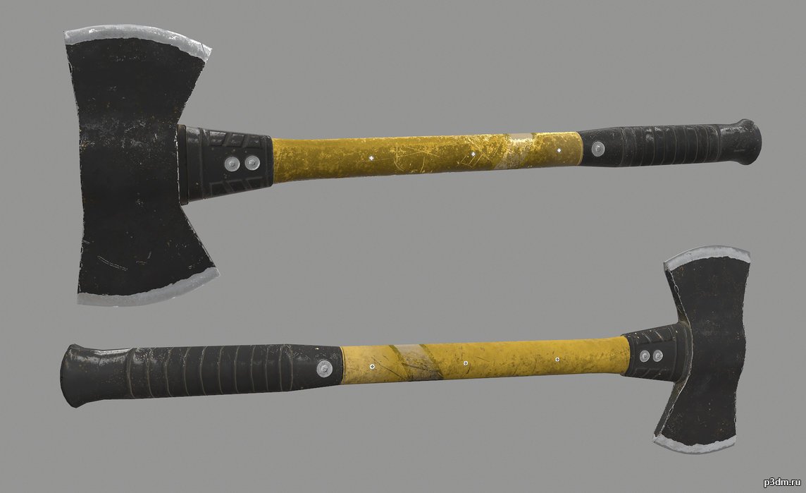 Two Headed Axe 3D Model