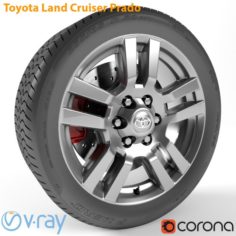 Toyota Land Cruiser Prado Wheel 3D Model