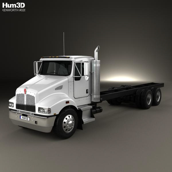 Kenworth T359 Day Cab Chassis Truck 3-axle 2013 3D Model