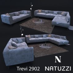 Sofa in modern style NATUZZI Trevi 2902 3D Model