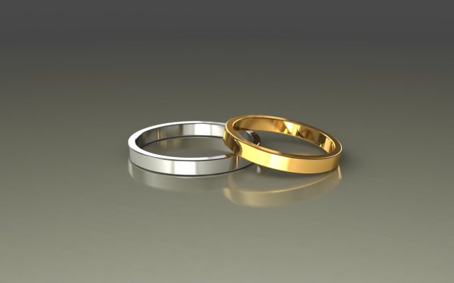 Wedding rings 3D 0024 3D Model