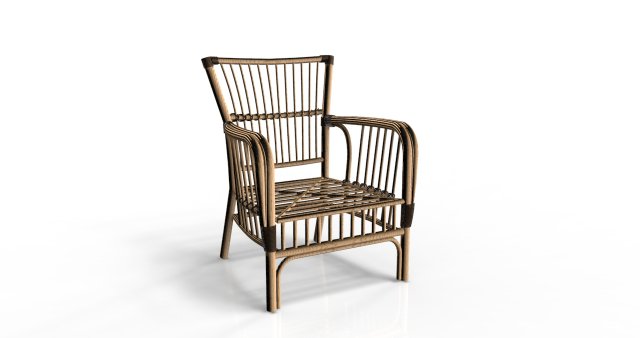 Bamboo chair for outdoor 3D Model