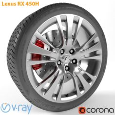 Lexus RX 450h Wheel 3D Model
