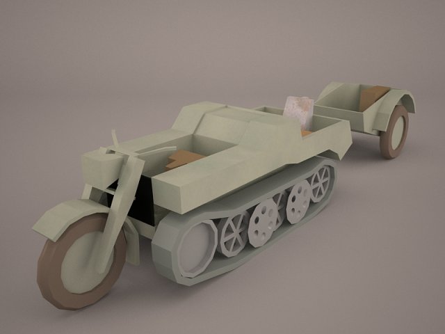 SdKfz2 FlaK 36 combo 3D Model