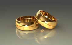 Wedding rings 3D 0020 3D Model