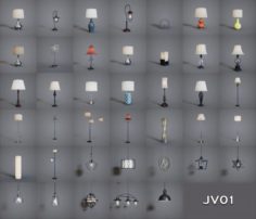 JV01 Collection Lamps 3D Model