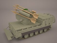 US Multiple Rocket Launcher M270 MLRS Camo 3D Model