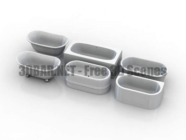 SaliniSrl sanitary 01 Bath set 3D Collection