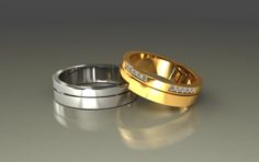 Wedding rings 3D 0015 3D Model