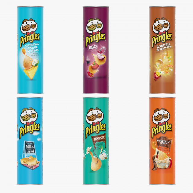 Pringles Potato Chips 3D Model
