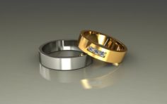 Wedding rings 3D 0030 3D Model
