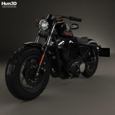 Harley-Davidson Sportster 1200 Forty-Eight 2013 3D Model