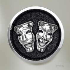 Theatrical mask icon 3D Model