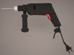 Electric drill not branded 3D Model