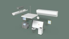 Low Poly Office Miscellaneous Items 3D Model