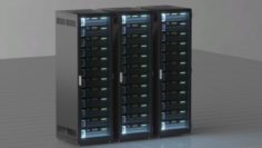Data Server Rack 3D Model