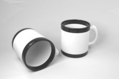 Black and white cup 3D Model